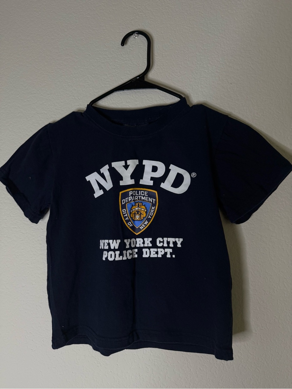 Kids Navy NYPD Graphic Short Sleeve Tee - Official Police Shield Design